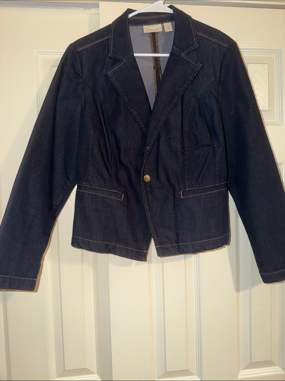 Chico’s lightweight denim blazer